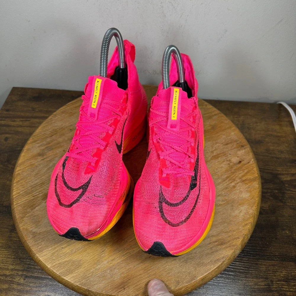 Nike Alphafly Next% 2 Women's Pink Yellow Running Shoes DN3559-600 Size 8.5